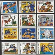 Tanzania 1994 DISNEY/ Safari Club/ Elephant/ Lion/ Hippo/ Photography/ Cartoons 12v set (b7521)