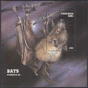 Tanzania 1995 Bat  /  Animals  /  Nature  /  Wildlife  /  Bats  /  Conservation m  /  s (b5882)