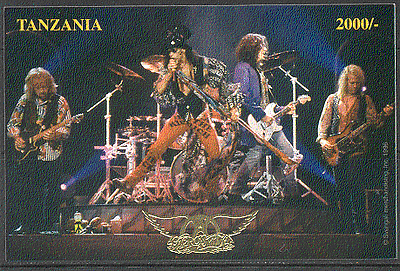 Tanzania 1996 AEROSMITH / Rock Music / Musicians / Entertainment impf m / s (s2472)