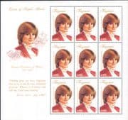 Tanzania 1998 Diana, Princess of Wales/ Royalty/ Royal/ People 9v sht (b2171b)