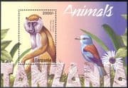 Tanzania 2004 Olive Baboon/ Wildlife/ Animals/ Monkeys/ Nature 1v m/s (n42786)