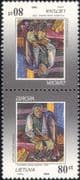 Lithuania 1993 Europa/ A. Gudaitis/ Contemporary Art/ Painting/ Artists 2 x 1v t-b pr pair (b3031d)