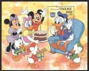 Togo 1984 Disney / Donald 50th / Cartoons / Mickey m / s d00140