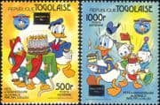 Togo / Togolaise 1986 Walt Disney/ Donald Duck/ Cartoons/ Animation/ StampEx 2v set (b1605e)