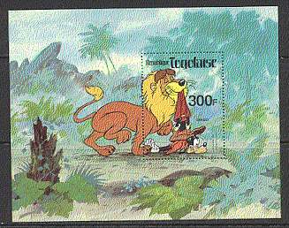 Togolaise 1980 Disney Lion / Cat / Wildlife m / s b6502