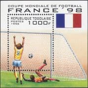 Togolaise / Togo 1996 France'98/World Cup/WC/Football/ Sports/ Games/ Soccer 1v m/s (b5244)