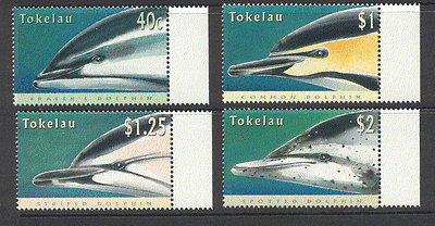 Tokelau 1996 Dolphins / Marine 4v set ref:s1337