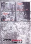 Tonga 2015 Easter/ Rembrandt/ Artists/ Art/ Painters/ Paintings/ Horses 4v m/s (b6823a)