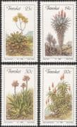 Transkei 1986 Aloes/ Medicinal Plants/ Nature/ Medicine/ Medical/ Aloe/ Flowers 4v set (b9977a)
