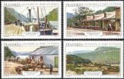 Transkei 1986 Port St Johns/ Buildings/ Boats/ Oxen/ Carts/ Cattle/ Transport/ Animals/ Trade/ Commerce/ Heritage/ History 4v set (b9977h)