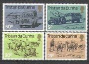 Tristan da Cunha 1983 Landrover / Cattle / Tractor / Car / Donkeys / Transport 4v (n25002)