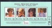 Tristan da Cunha 1998 Diana, Princess of Wales / Royalty / Royal 4v m / s (n33930)