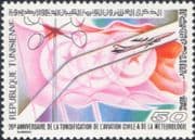 Tunisia 1978 Planes/ Civil Aviation/ Meteorology/ Weather/ Transport 1v (n46567)
