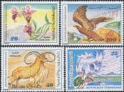 Tunisia 1980 Eagle/ Bee Orchid/ Mouflon/ Sheep/ Flowers/ Nature/ Birds 4v set (s4137k)