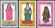 Tunisia 1987 Costumes/ Clothes/ Design/ Weaving/ Textiles/ People 3v set (n46168)