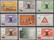 Turkey 1969 Economy/ Graphs/ Charts/ Tractor/ Oil Wells/ Drilling/ Steel/ Business/ Commerce/ Industry/ Roads/ Transport/ Books 9v set (n44893)