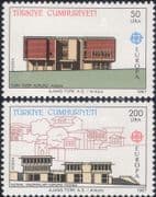 Turkey 1987 Europa/ Buildings/ Architects/ Architecture/ History Institution 2v set (ex1105)