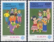 Turkey 1989 Europa/ Children's Games/ Leisure/ Pastimes/ Animation 2v set (ex1102)
