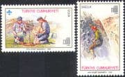 Turkey 1992 Scouts/ Scouting/ Camp/ Trees/ tree Planting/ Mountain Climbing/ Leisure 2v set (n26075)