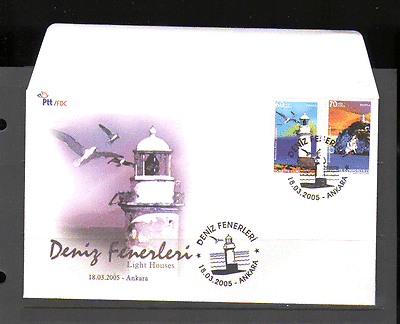 Turkey 2005 LIGHTHOUSES / Maritime / Birds 2v FDC n14881