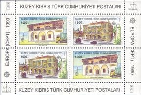 Turkish Cyprus 1990 Europa/ Post Office Buildings/ Architecture/ Car/ Bike/ Truck  4v m/s (ex1076)
