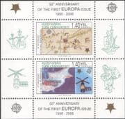 Turkish Cyprus 2006 Europa Stamps 50th/ Space/ Satellite/ Maps/ Ships/ Transport 2v m/s (b340b)