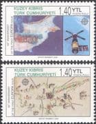 Turkish Cyprus 2006 Europa Stamps 50th/ Space/ Satellite/ Maps/ Ships/ Transport 2v set (b340c)