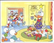 Turks & Caicos 1984 Disney/ Donald Duck/ Christmas/ Xmas/ Cartoons 1v m/s (b4762a)