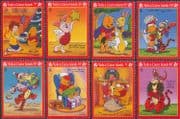 Turks & Caicos 1986 Christmas/ Disney/ Pooh/ Tigger/ Piglet/ Cartoons/ Animation 8v set (b1605b)