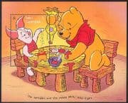 Turks & Caicos 1996 Disney Winnie the Pooh / Bear / Piglet / Animation m / s b1084
