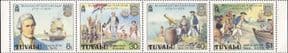 Tuvalu 1979 Explorer/ Cook/ Ships/ Sail/ Maritime/ Transport/ Astronomy 4v strip b7579