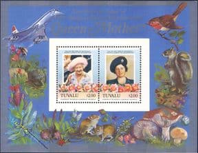 Tuvalu 1985  HM Queen Mother/ Royalty/ Concorde/ Aircraft/ People  2v m/s  (b9003e)