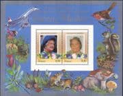 Tuvalu 1985 HM Queen Mother/ Royalty/ Concorde/ Aircraft/ People 2v m/s (b9003f)