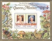 Tuvalu 1985 Royalty/ HM Queen Mother/ Concorde / Aircraft 1v m/s (n30669)