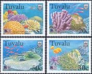 Tuvalu 1998 Coral/ Fish/ Marine/ Greenpeace/ Nature/ Conservation 4v set (b6598)