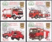 Tuvalu 2001 Fire Engines/ Emergency/ Rescue/ Motoring/ Transport/ Trucks/ Vehicles 4v set (n46154)