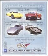 Tuvalu 2003 Corvette/ Classic Cars/ Motoring/ Motors/ Transport 4v m/s (n10029)