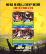 Tuvalu 2010 Football World Cup Championships/ Sports/ Games 4v sht (b5892m)