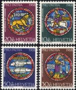 Switzerland 1968 Pro Patria/ Welfare Fund/ Star Signs/ Stained Glass/ Craft/ Astrology 4v set ch1031