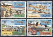 Uganda 1979 Planes / Flight / Aircraft / Aviation / Transport / Cattle / Commerce 4v n40261