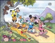 Uganda 1990 Disney/ Health/ Walking/ Mickey/ Minnie/ / Donald/ Cartoons/ Animation 1v m/s (b608b)