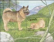 Uganda 1993 Elkhound/ Working Dogs/ Domestic Animals/ Pets/ Nature/ Elk Hound 1v m/s (n22328a)