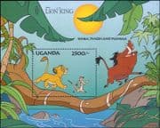 Uganda 1994 Disney/ "Lion King"/ Simba/ Timon/ Cartoons/ Animation/ Films/ Animals 1v m/s (b914)