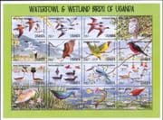 Uganda 1995 Owl/ Fish-Eagle/ Heron/ Kingfisher/ Ducks/ Birds/ Nature/ Wildlife 16v sht (b5069e)