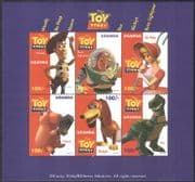Uganda 1997 Disney Toy Story/ Woody/ Buzz/ Rex/ Dinosaurs/ Films/ Cinema/ Animation 6v m/s b435