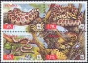 Ukraine 2002 WWF/ Leopard Snakes/ Endangered Animals/ Nature/ Wildlife/ Conservation/ Environment 4v set s-t blk (s15)