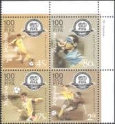 Ukraine 2004 FIFA 100th Anniversary/ Football/ Sports/ Games/ Soccer 4v set blk (n17624a)