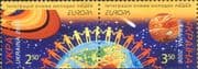 Ukraine 2006 Europa/ Integration/ Map/ Globe/ Planets/ Animation/ Space 2v set s-t pr (n46484)