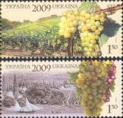 Ukraine 2009 Wine Making/ Grapes/ Vineyards/ Yacht/ Boat/ Farming 2v set (b4282a)