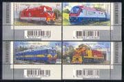 Ukraine 2010 Trains/ Locomotives/ Rail/ Railways/ Transport 4v set + barcodes (n28724a)